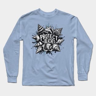 Protect the Beaches - Seashells Long Sleeve T-Shirt